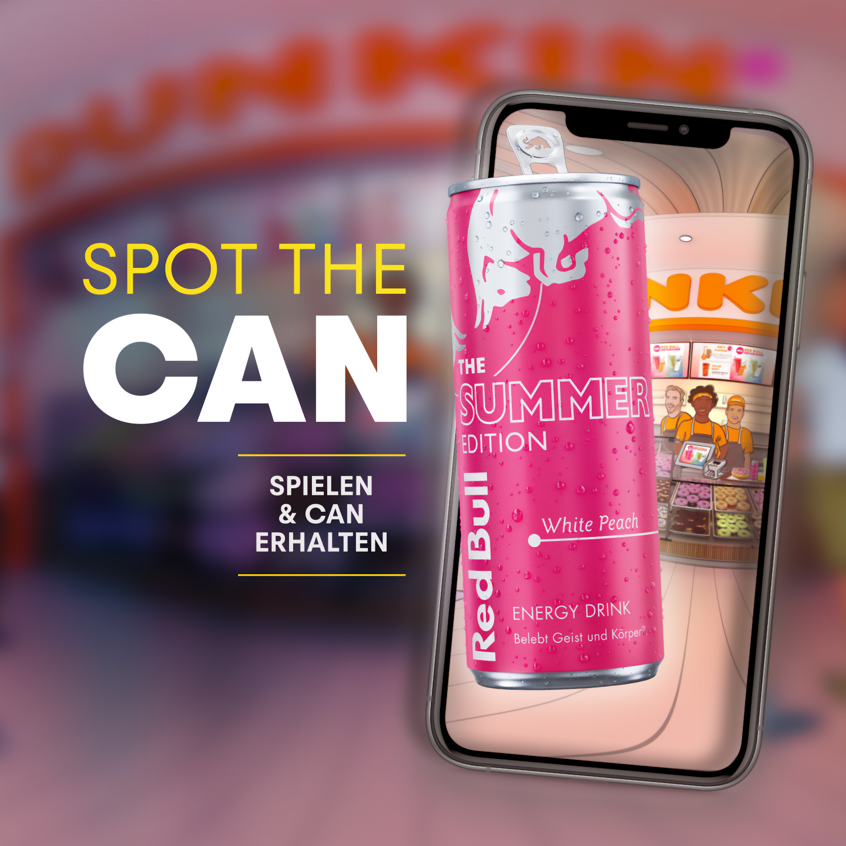 SPOT THE CAN Red Bull SUMMER EDITION - White Peach