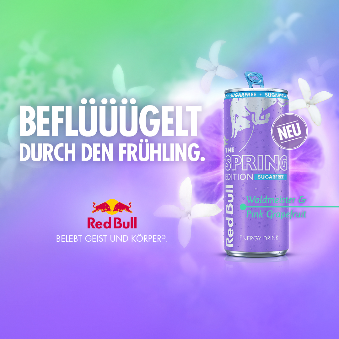 Red Bull SPRING EDITION SUGARFREE - Waldmeister & Pink Grapefruit